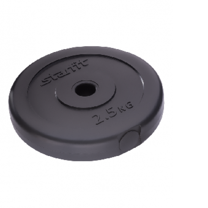 Диск пластиковый Starfit BB-203 2,5 кг d=26 мм черный