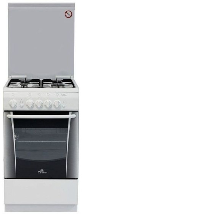 Газовая плита DELUXE 506040.14 гкр чр белый