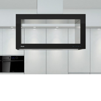 Вытяжка PANDO I-960/100 INOX - CRISTAL NEGRO BRILLANTE V.1250 ECO SEC