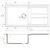 Кухонная мойка Omoikiri Kitagawa 100-GR 4993788 Leningrad grey Кухонная мойка Omoikiri Kitagawa 100-GR 4993788 Leningrad grey