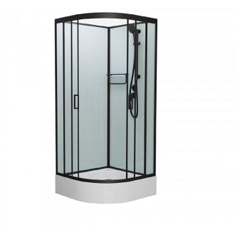 Душевая кабина FRANK F400/1 Black средний поддон без крыши