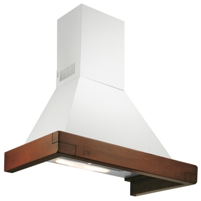 Вытяжка FALMEC DORA G-WHITE WALNUT 120 (пристенная,белый гофр.корпус+орех)