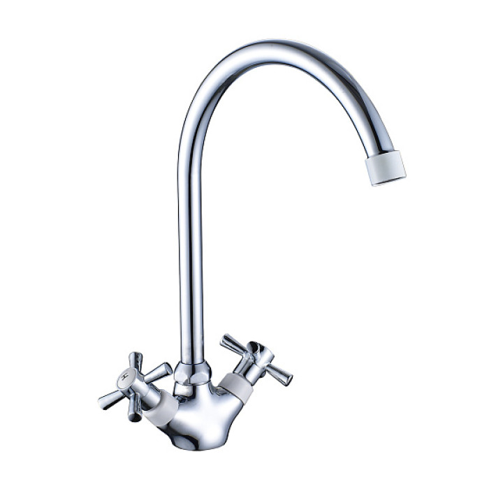 Смеситель DECOROOM DR51028 белый/хром Смеситель DECOROOM DR51028 белый/хром