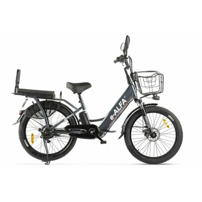 Велогибрид GREEN CITY e-ALFA Fat темно-серый Велогибрид GREEN CITY e-ALFA Fat темно-серый