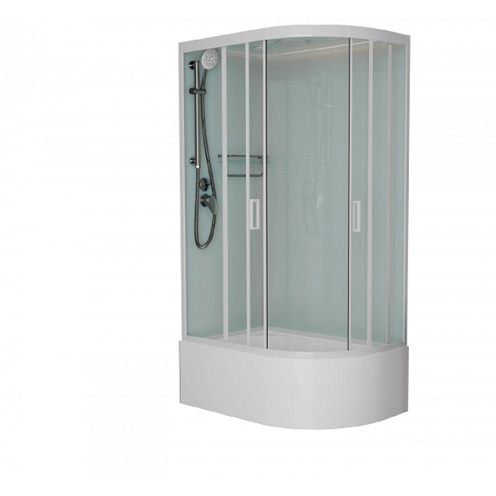 Душевая кабина FRANK F412/2L М White высокий поддон матовое стекло Душевая кабина FRANK F412/2L М White высокий поддон матовое стекло