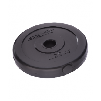 Диск пластиковый Starfit BB-203 1,25 кг d=26 мм черный