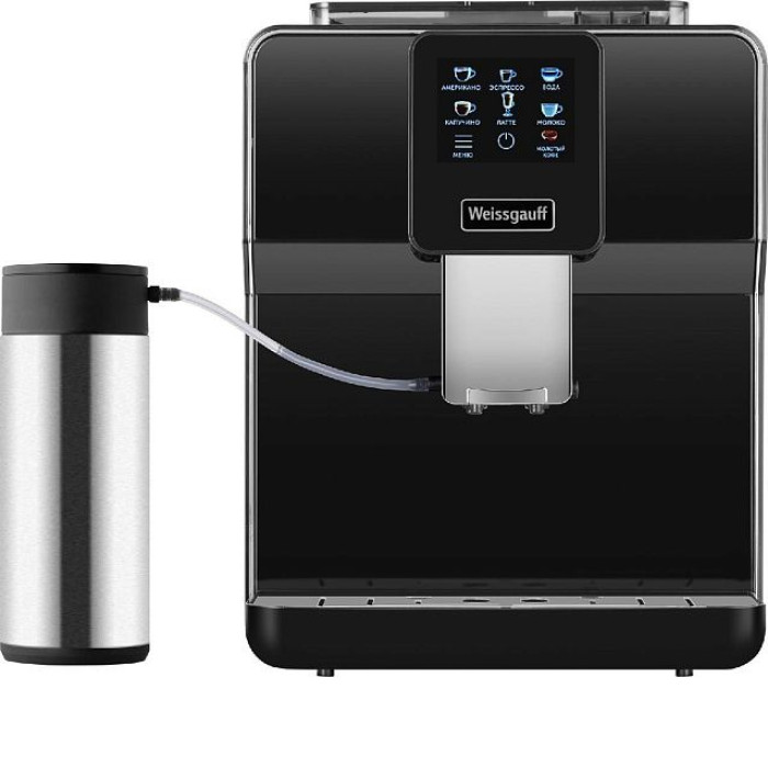 Кофемашина WEISSGAUFF WCM-330 TFT Touch Cappuccino Nero Кофемашина WEISSGAUFF WCM-330 TFT Touch Cappuccino Nero
