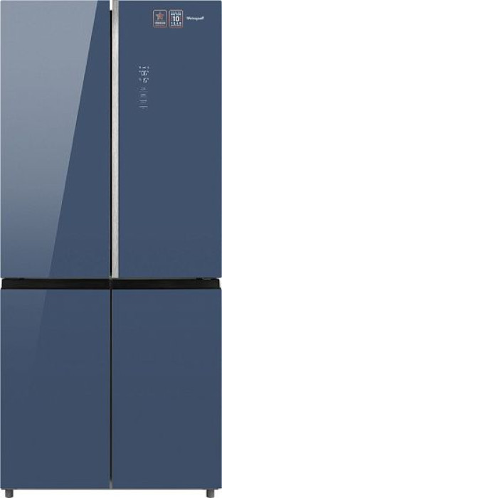 Холодильник WEISSGAUFF WCD 590 NoFrost Inverter Premium EcoFresh Blue Glass