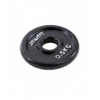 Диск чугунный Starfit BB-204 0,5 кг d=26 мм черный