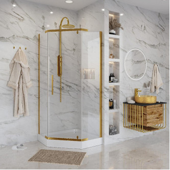 Душевое ограждение NIAGARA NG-6434-08 GOLD