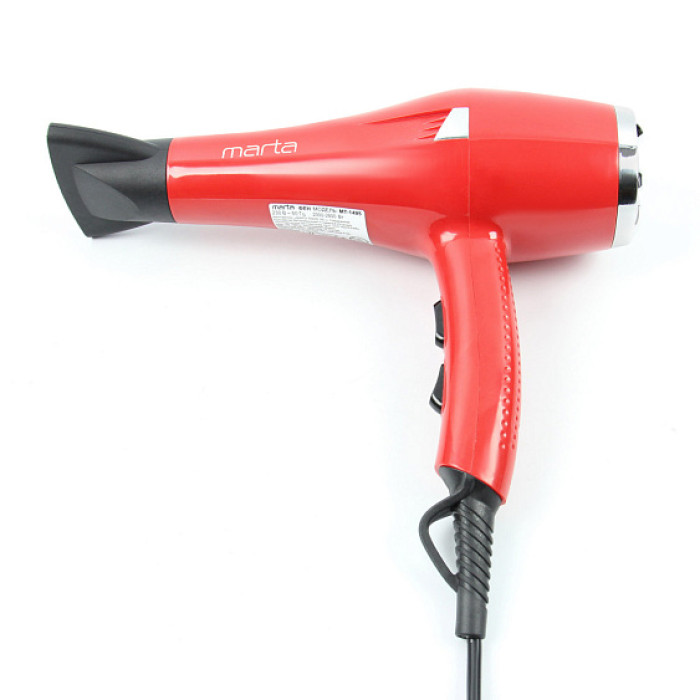 Фен MARTA MT-1495 красный коралл Фен MARTA MT-1495 красный коралл