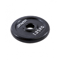 Диск чугунный Starfit BB-204 1,25 кг d=26 мм черный
