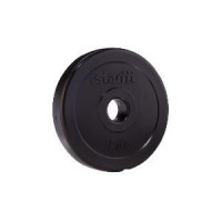 Диск пластиковый Starfit BB-203 1 кг d=26 мм черный Диск пластиковый Starfit BB-203 1 кг d=26 мм черный