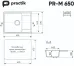Кухонная мойка PRACTIK PR-M-650-003 Кухонная мойка PRACTIK PR-M-650-003