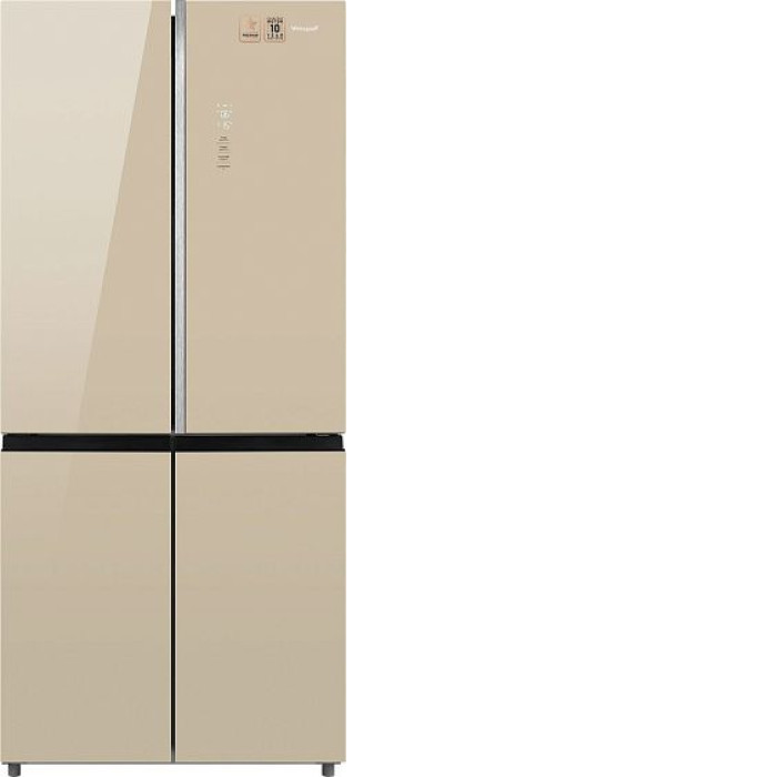 Холодильник WEISSGAUFF WCD 590 NoFrost Inverter Premium EcoFresh Gold Glass Холодильник WEISSGAUFF WCD 590 NoFrost Inverter Premium EcoFresh Gold Glass