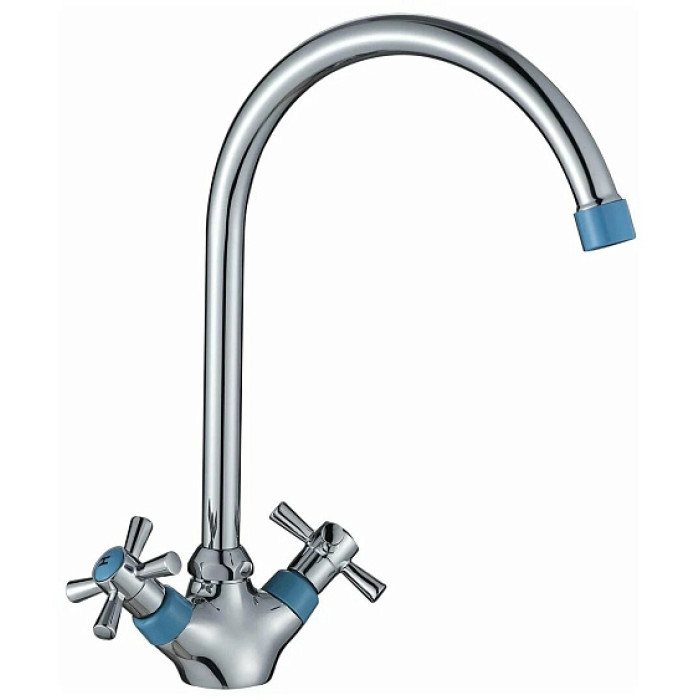 Смеситель DECOROOM DR51028 синий/хром Смеситель DECOROOM DR51028 синий/хром