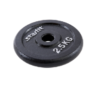 Диск чугунный Starfit BB-204 2,5 кг d=26 мм черный