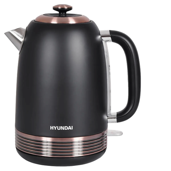 Чайник электрический HYUNDAI HYK-S4501 черный/бронзовый