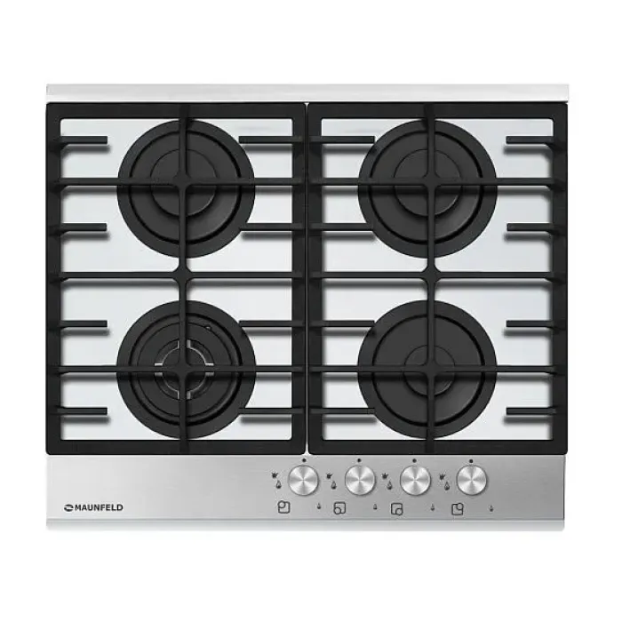 Газовая поверхность MAUNFELD mghg.64.22w_white glass (белое стекло+вставка) Газовая поверхность MAUNFELD mghg.64.22w_white glass (белое стекло+вставка)