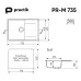 Кухонная мойка PRACTIK PR-M-735-003 Кухонная мойка PRACTIK PR-M-735-003