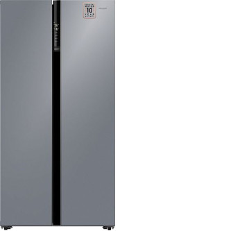 Холодильник WEISSGAUFF WSBS 600 NoFrost Inverter Dark Grey Glass