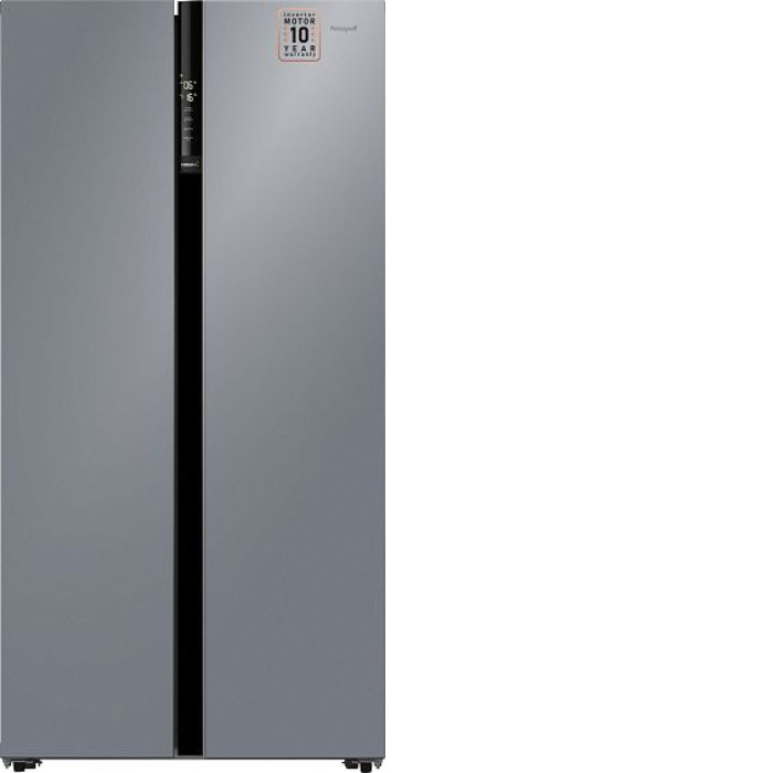 Холодильник WEISSGAUFF WSBS 600 NoFrost Inverter Dark Grey Glass