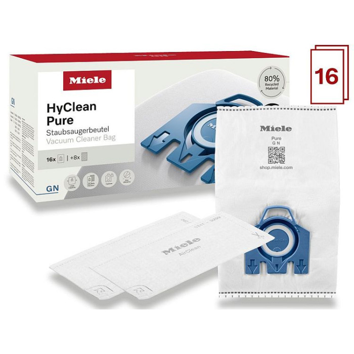 Мешок-пылесборник MIELE GN XXL HyClean 3D (16 мешков и 8 фильтров) PURE Мешок-пылесборник MIELE GN XXL HyClean 3D (16 мешков и 8 фильтров) PURE