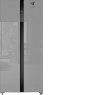 Холодильник WEISSGAUFF WSBS 500 Inverter NoFrost Inox Glass