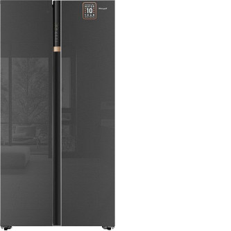 Холодильник WEISSGAUFF WSBS 590 NoFrost Inverter Premium Inox Glass