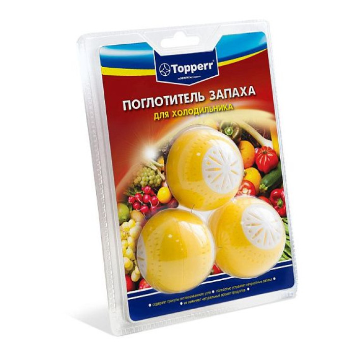 Поглотитель запаха для холодильника (три шара) в блистере TOPPERR 3113 Поглотитель запаха для холодильника (три шара) в блистере TOPPERR 3113
