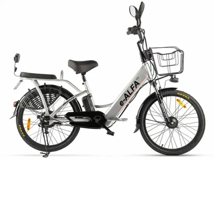 Велогибрид GREEN CITY e-ALFA New серебристый Велогибрид GREEN CITY e-ALFA New серебристый