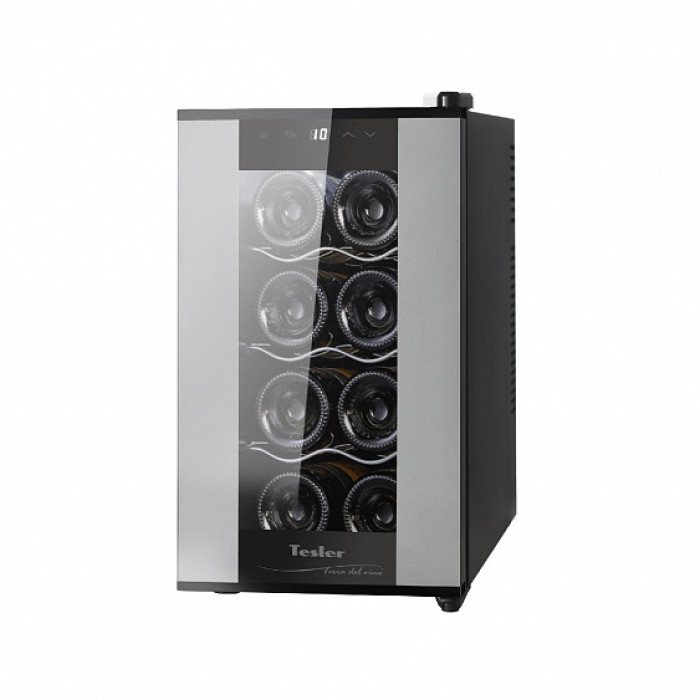 Винный шкаф TESLER WCV-080 SILVER Винный шкаф TESLER WCV-080 SILVER