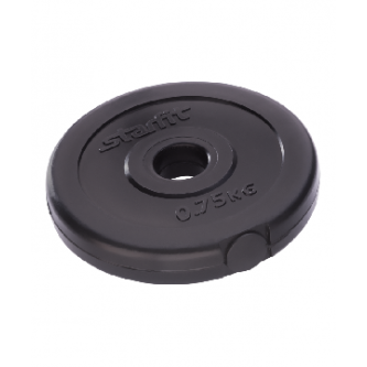 Диск пластиковый Starfit BB-203 0,75 кг d=26 мм черный