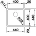 Кухонная мойка BLANCO andano 400-IF с отв. арм. InFino (арт.522957) Кухонная мойка BLANCO andano 400-IF с отв. арм. InFino (арт.522957)