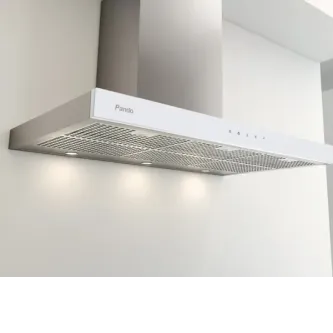 Вытяжка PANDO P-826/90 INOX - TOUCH CRISTAL BLANCO V.750 SEC