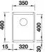 Кухонная мойка BLANCO SUBLINE 320-U кофе 523415 Кухонная мойка BLANCO SUBLINE 320-U кофе 523415