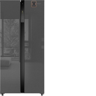 Холодильник WEISSGAUFF WSBS 500 Inverter NoFrost Bru Steel Glass