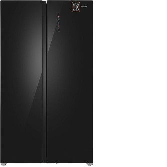 Холодильник WEISSGAUFF WSBS 1036 Inverter NoFrost Premium Black Glass