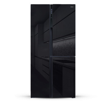 Холодильник GINZZU NFK-610 Black glass