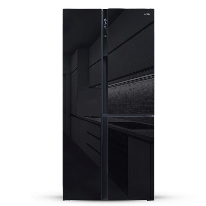 Холодильник GINZZU NFK-610 Black glass