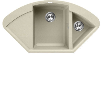 Мойка кухонная Elleci EASY CORNER granitek 62 Bianco Antico