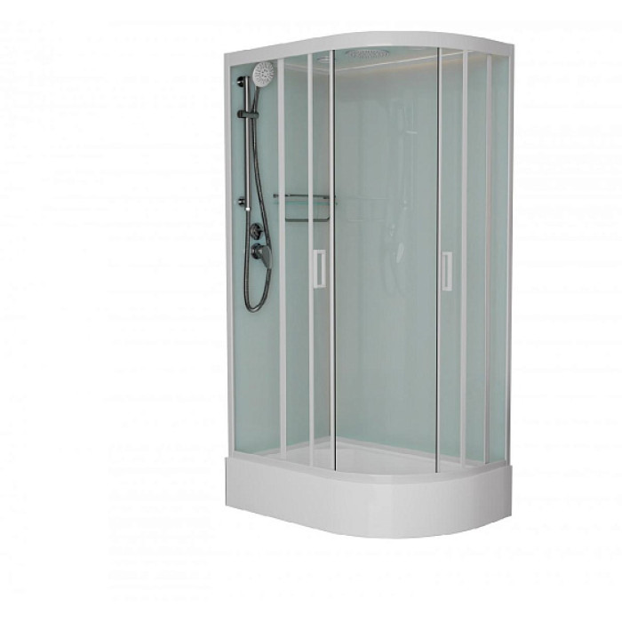 Душевая кабина FRANK F412/1L М White средний поддон матовое стекло Душевая кабина FRANK F412/1L М White средний поддон матовое стекло
