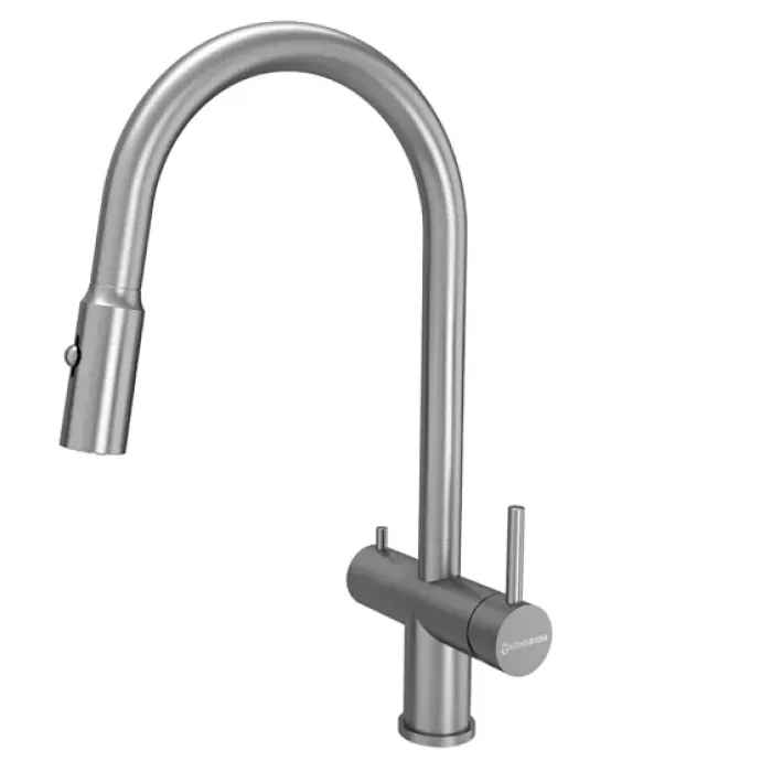Смеситель KUCHENSTERN BRUNN-FS 751SS80 нержавеющая сталь