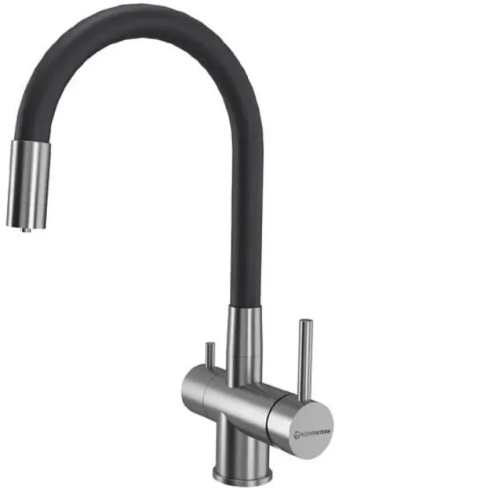 Смеситель KUCHENSTERN FLEX-FS 413SS40 нержавеющая сталь