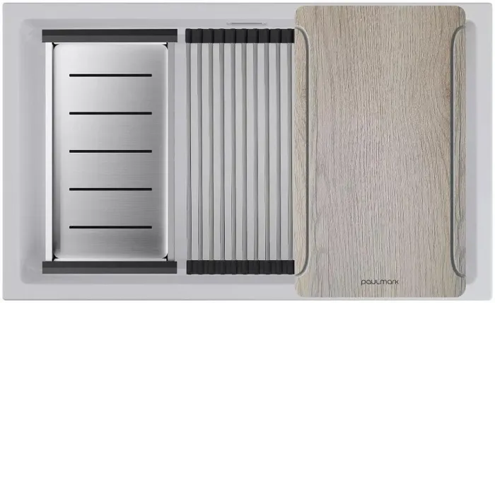 Кухонная мойка PAULMARK LUMI-MULTI SINK LU-MULTI 74-WH