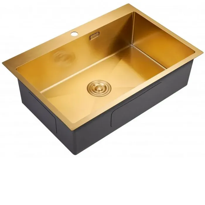 Кухонная мойка MILACIO Denia 75 Steel MC.77428 золото