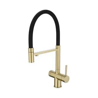 Смеситель EMAR ЕС-7024WHT Matt Gold