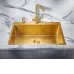 Кухонная мойка MILACIO Denia 75 Steel MC.77428 золото