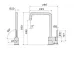 Смеситель FALMEC EASY SQUARE CHROME (MEAS.00#CHF)