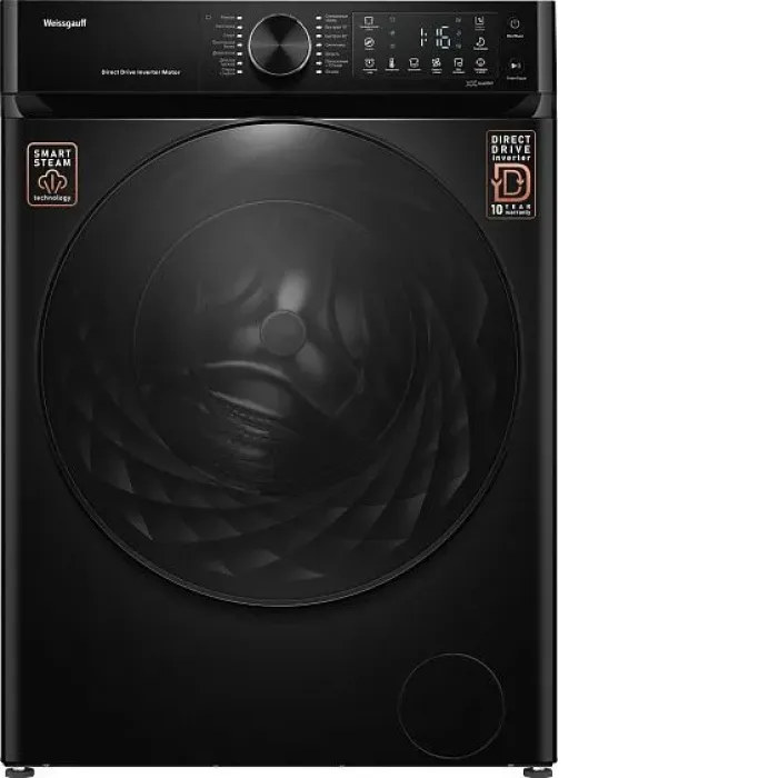 Стиральная машина WEISSGAUFF WM 59411 Direct Drive Inverter Steam Matt Black